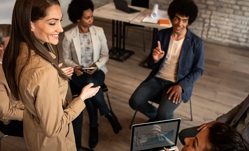 Digital marketing with the digital tablet on the desk